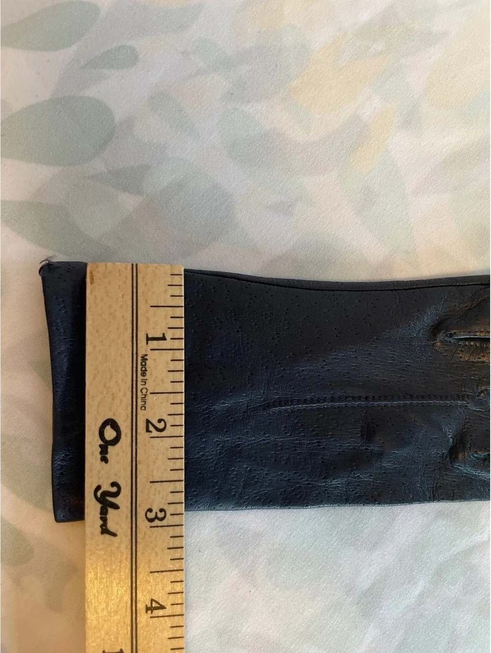 Vintage Leather Dress Gloves Midnight Navy Perforated Women's 6.5
